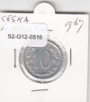 S2-G12-0516 Czechoslovakia 10 Haleru VF 1967 KM49