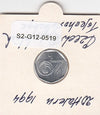 S2-G12-0519 Czech Republic 20 Haleru XF 1994 KM3 b
