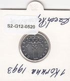 S2-G12-0520 Czech Republic 1 Koruna VF 1993 KM7 L