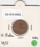 S2-G15-0052 Czechoslovakia 10 Haleru UNC 1928 KM3