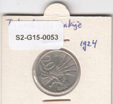 S2-G15-0053 Czechoslovakia 20 Haleru VF+ 1924 KM1