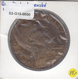 S2-G15-0092 Czechoslovakia-Token 85th Birthday of Tomas G. Masaryk VF 1935