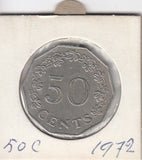 S2-G16-0019 Malta 50 Cents VF 1972 KM12