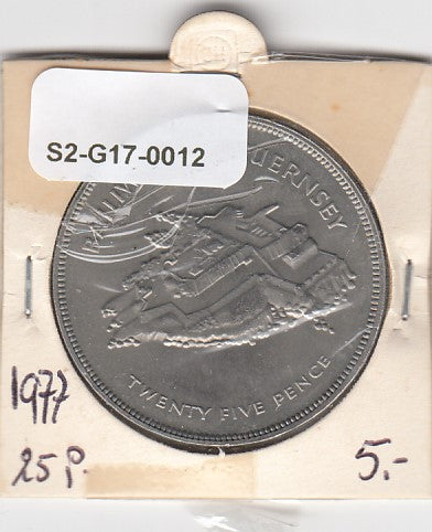 S2-G17-0012 Guernsey 25 Pence UNC 1977 KM31