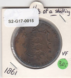 S2-G17-0015 Jersey 1/13 Shilling VF+ 1861 KM3