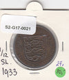 S2-G17-0021 Jersey 1/12 Shilling VF 1933 KM16