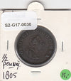S2-G17-0030 Ireland 1/2 Penny VF 1805 KM147