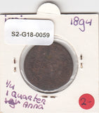 S2-G18-0059 India 1/4 Anna FI- 1894 KM486   Impress