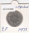 S2-G19-0006 Switzerland 2 Franc VF- 1973 KM24a