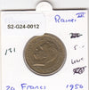 S2-G21-0012 Monaco 20 Francs XF 1950 KM131