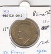 S2-G21-0013 Monaco 50 Francs VF/XF 1950 KM132