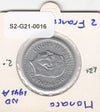 S2-G21-0016 Monaco 2 Francs XF 1943 KM121 A