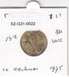 S2-G21-0022 Monaco 10 Centimes UNC 1975 KM142