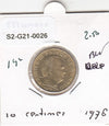 S2-G21-0026 Monaco 10 Centimes UNC 1978 KM142