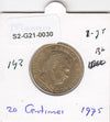 S2-G21-0030 Monaco 20 Centimes UNC 1975 KM143