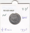 S2-G21-0037 Monaco 1/2 Franc UNC 1978 KM145