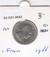 S2-G21-0042 Monaco 1 Franc UNC 1966 KM140