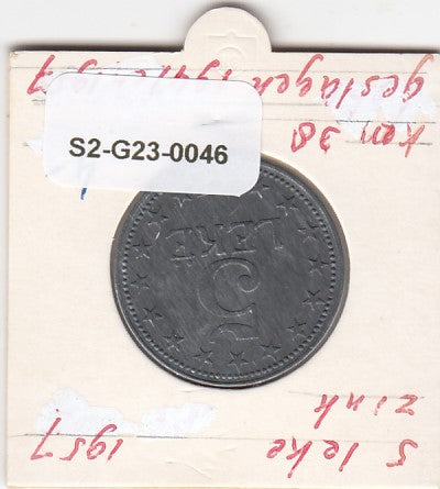 S2-G23-0046 Albania 5 Leke VF 1957 KM38