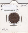 S2-G26-0013 Luxembourg 25 Centimes VF 1946 KM45