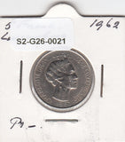 S2-G26-0021 Luxembourg 5 Franc VF 1962 KM51