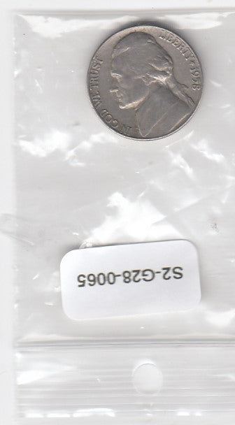 S2-G28-0065 United States 5 Cents FI/VF 1958 KM192