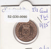 S2-G30-0090 Antilles 2 1/2 Cents XF- 1975 KM9