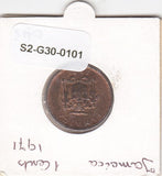 S2-G30-0101 Jamaica 1 Cent VF+ 1971 KM45
