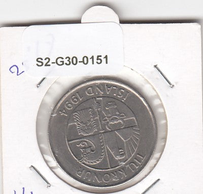 S2-G30-0151 Iceland 10 Kronur VF 1994 KM29