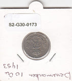 S2-G30-0173 Denmark 10 Ore VF 1953 KM841