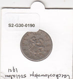 S2-G30-0190 Czechoslovakia 50 Haleru FI/VF 1921 KM2
