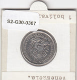 S2-G30-0307 Venezuela 1 Bolivar VF 1967 Y42