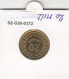 S2-G30-0372 Tunisia 20 Millimes UNC 1993 KM307