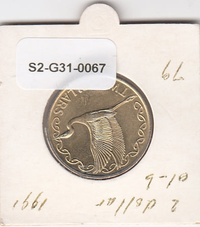 S2-G31-0067 New Zealand 2 Dollar UNC 1991 KM79