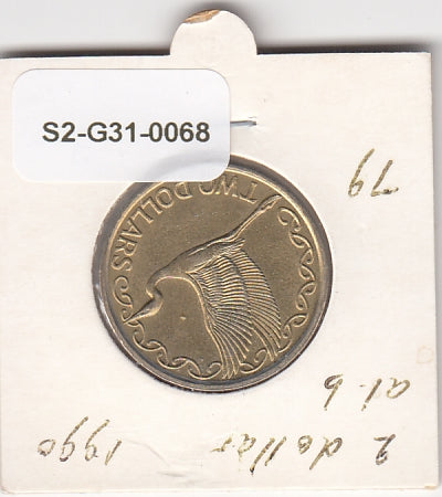 S2-G31-0068 New Zealand 2 Dollar UNC 1990 KM79