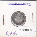 S2-G31-0114 Antilles 1/4 Gulden VF 1963 KM4   Zilver