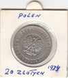 S2-G31-0123 Poland 20 Zlotys VF/XF 1974 Y67