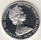 S2-G32-0020-M01 British Virgin Island 1 Dollar PROOF 1976 KM6a FM ZILVER