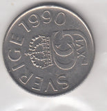 S2-G33-0056 Zweden 5 Kronor VF/XF 1991 KM853 D