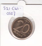 S21-CW1-0007 Belgium 20 Franc 1998  KM191 FDC Belgique