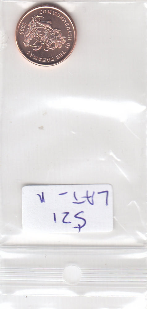 S21-LAT-0001-M23 Bahamas 1 Cent UNC 2009 KM 218.2