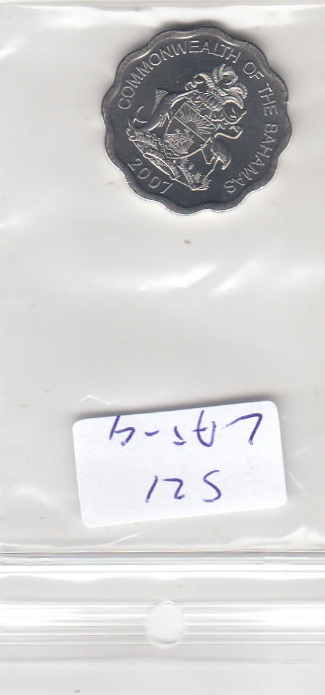 S21-LAT-0004-M25 Bahamas 10 Cents UNC 2007 KM 219