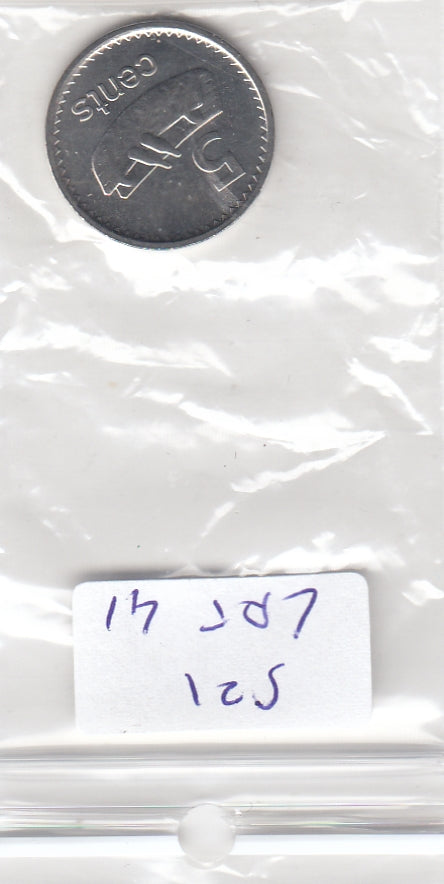 S21-LAT-0041-M11 Fiji Islands 5 Cents UNC 2009 KM 119