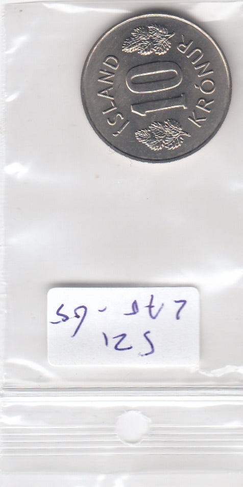 S21-LAT-0065-M09 Iceland 10 Kronur UNC 1980 KM 15