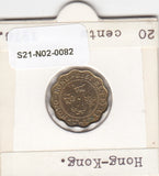 S21-N02-0082 Hong Kong 20 Cents VF 1978 KM36