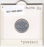 S21-N03-0031 Iceland 10 Aurar XF/UNC 1974 KM10a