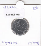 S21-N05-0111 Brazil 50 Centavos UNC 1988 KM604