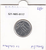 S21-N05-0117 Brazil 10 Centavos UNC 1989 KM613