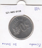 S21-N05-0159 Ecuador 50 Sucres XF/UNC 1988 KM93
