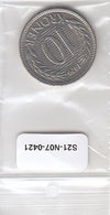 S21-N07-0421 Denmark 10 Kroner XF 1979 KM864