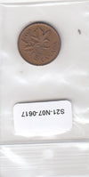 S21-N07-0617 Canada 1 Cent VF 1964 KM49